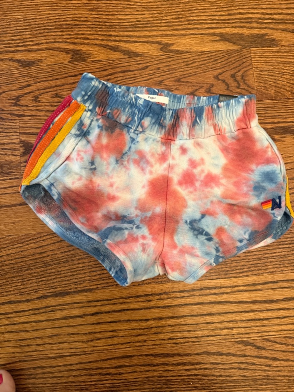 Aviator Nation Size 10 Kids Tie-Dye Shorts in Red, Blue, Yellow